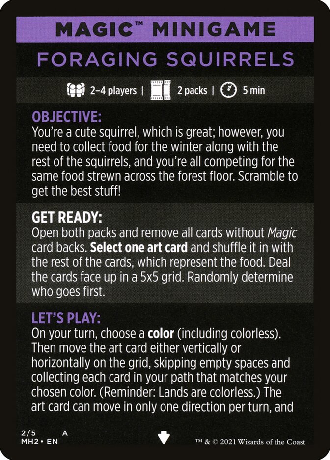 Foraging Squirrels (Magic Minigame) [Modern Horizons 2 Minigame] | Exor Games Truro