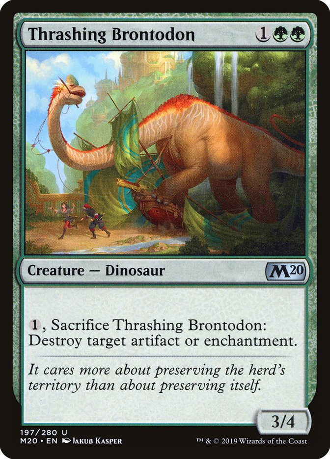 Thrashing Brontodon [Core Set 2020] | Exor Games Truro