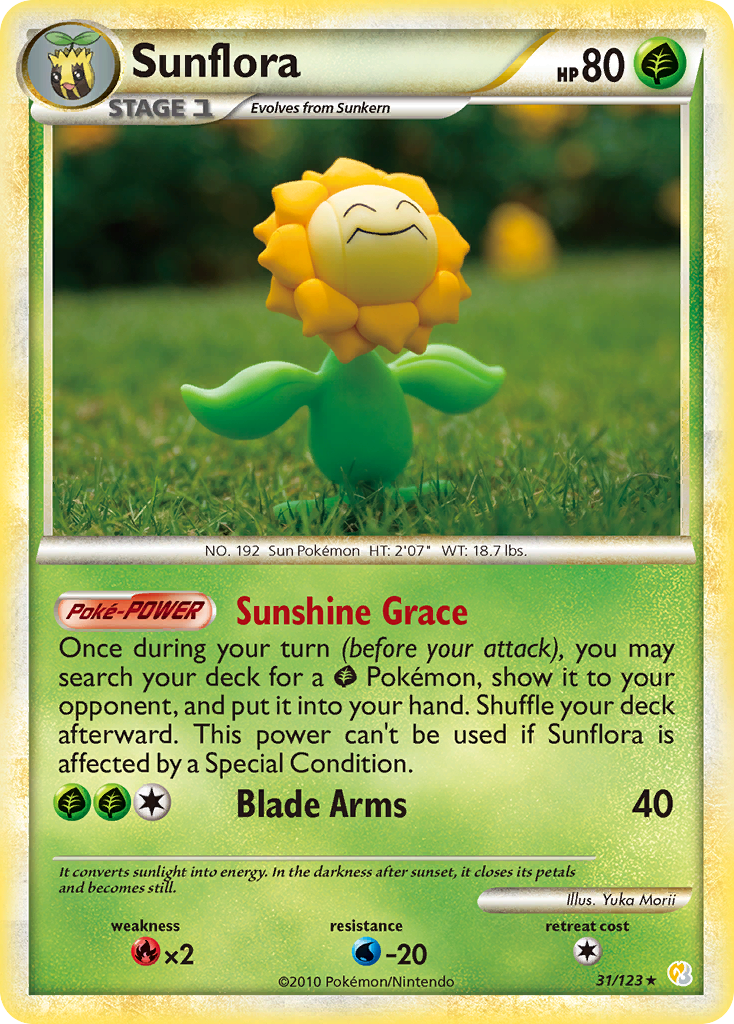 Sunflora (31/123) [HeartGold & SoulSilver: Base Set] | Exor Games Truro