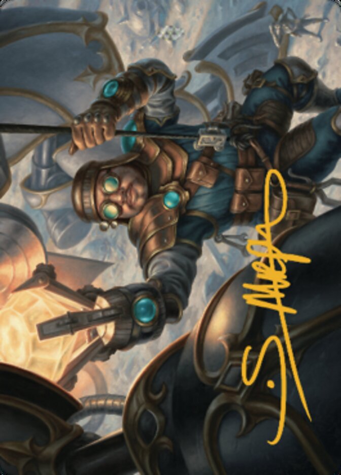 Powerstone Engineer Art Card (Gold-Stamped Signature) [The Brothers' War Art Series] | Exor Games Truro