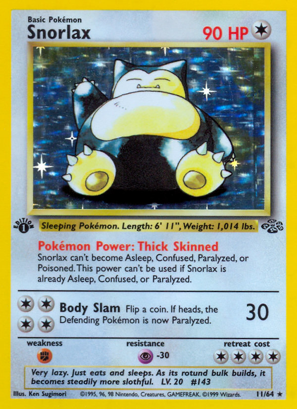 Snorlax (11/64) [Jungle 1st Edition] | Exor Games Truro