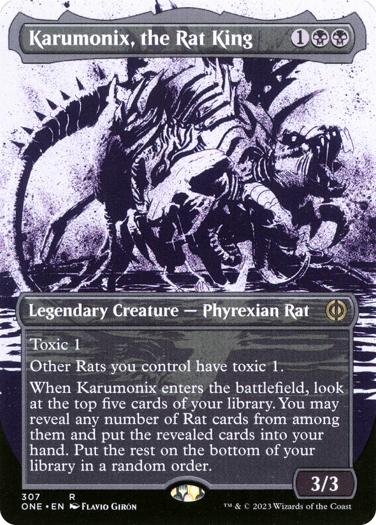 Karumonix, the Rat King (Borderless Ichor) [Phyrexia: All Will Be One] | Exor Games Truro