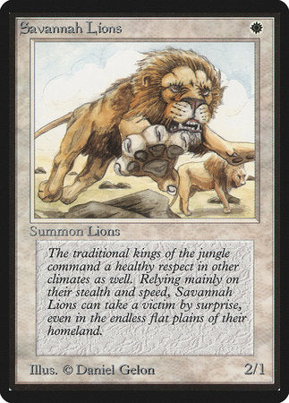 Savannah Lions [Limited Edition Beta] | Exor Games Truro