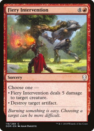 Fiery Intervention [Dominaria] | Exor Games Truro