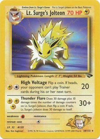 Lt. Surge's Jolteon (28/132) [Gym Challenge Unlimited] | Exor Games Truro