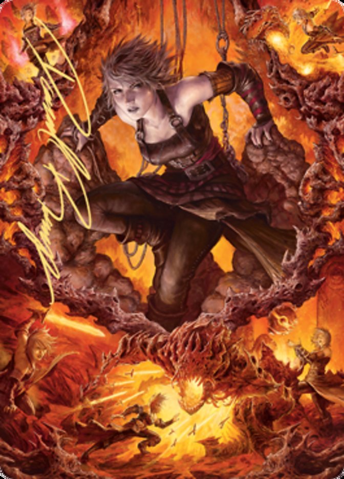 Nahiri, Heir of the Ancients 2 Art Card (Gold-Stamped Signature) [Zendikar Rising Art Series] | Exor Games Truro