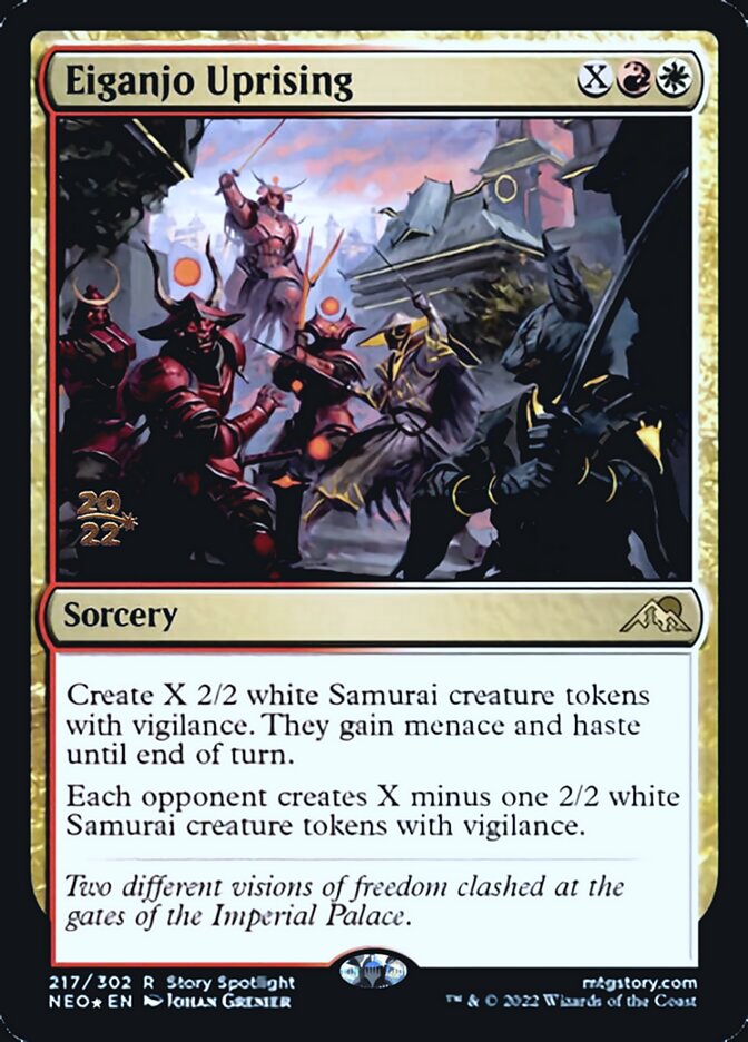 Eiganjo Uprising [Kamigawa: Neon Dynasty Prerelease Promos] | Exor Games Truro