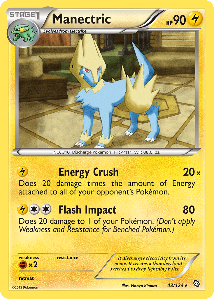 Manectric (43/124) [Black & White: Dragons Exalted] | Exor Games Truro