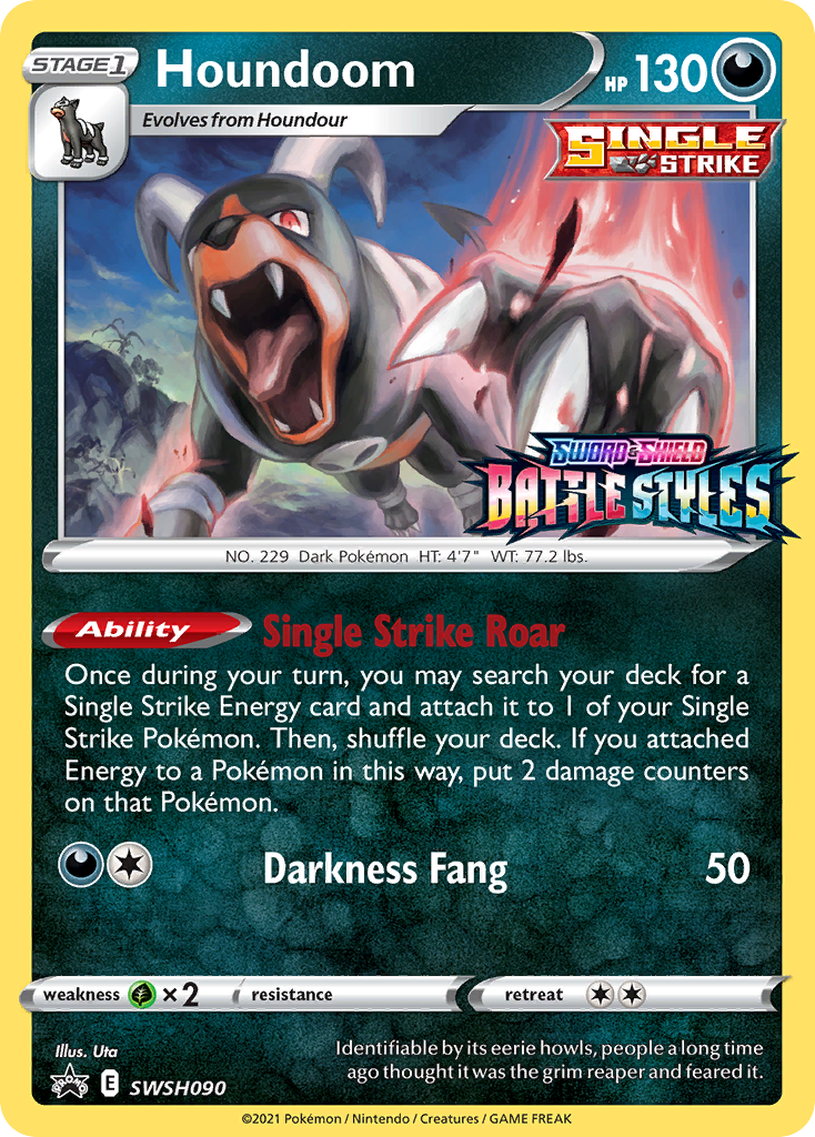 Houndoom (SWSH090) (Prerelease Promo) [Sword & Shield: Black Star Promos] | Exor Games Truro