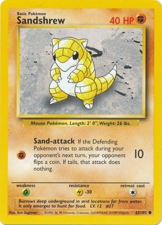 Sandshrew (62/102) [Base Set Unlimited] | Exor Games Truro