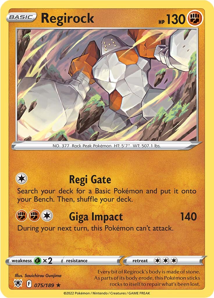 Regirock (075/189) [Sword & Shield: Astral Radiance] | Exor Games Truro