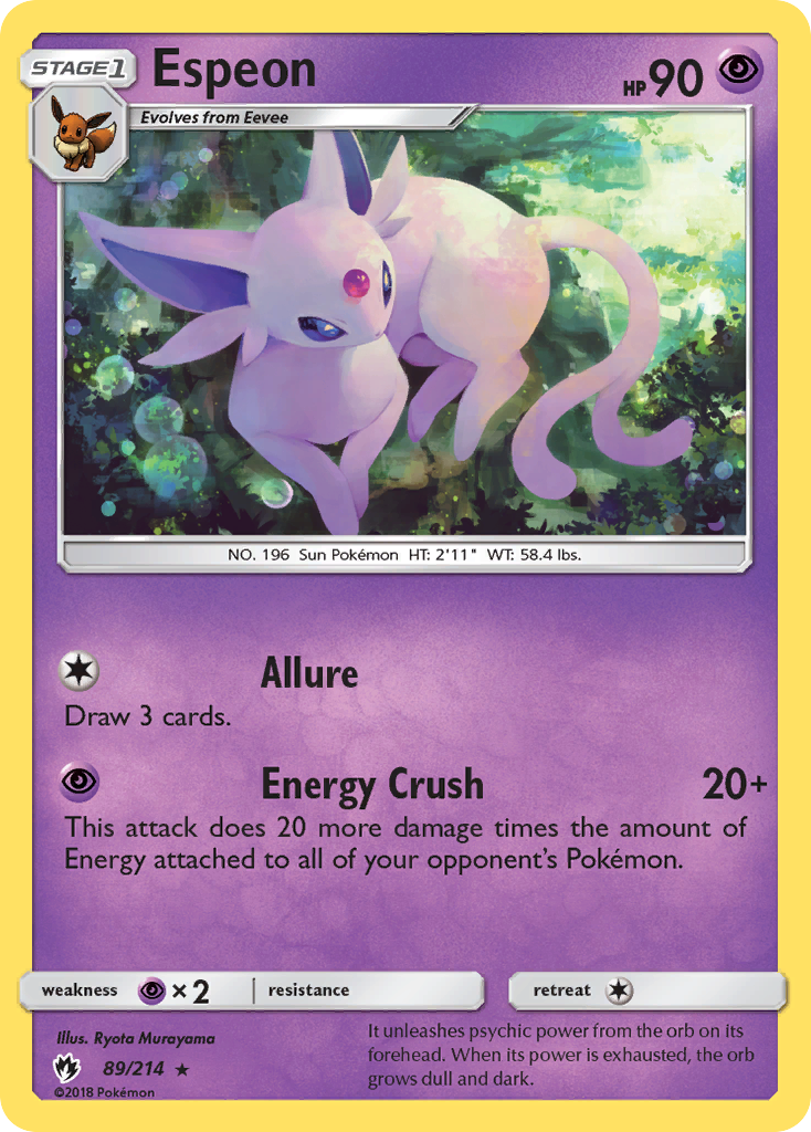 Espeon (89/214) [Sun & Moon: Lost Thunder] | Exor Games Truro