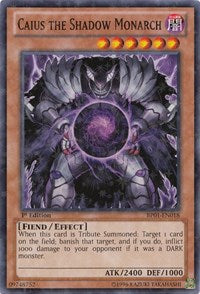 Caius the Shadow Monarch [BP01-EN018] Starfoil Rare | Exor Games Truro