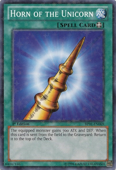 Horn of the Unicorn [BP01-EN069] Starfoil Rare | Exor Games Truro