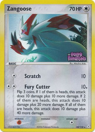 Zangoose (34/110) (Stamped) [EX: Holon Phantoms] | Exor Games Truro