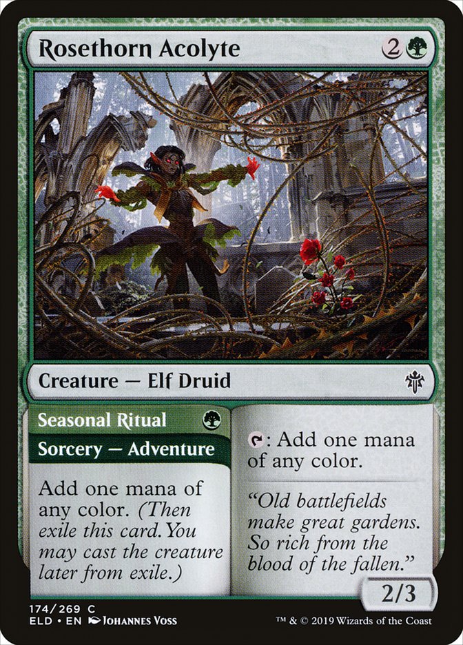 Rosethorn Acolyte // Seasonal Ritual [Throne of Eldraine] | Exor Games Truro