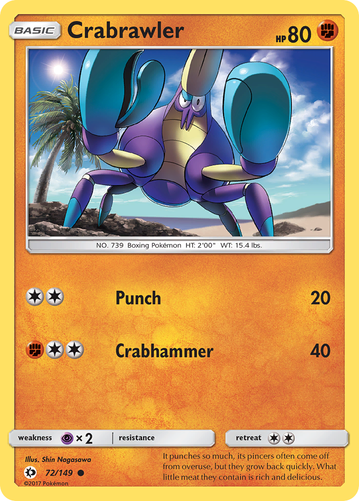 Crabrawler (72/149) [Sun & Moon: Base Set] | Exor Games Truro