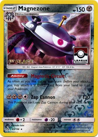 Magnezone (83/156) (League Promo 1st Place) [Sun & Moon: Ultra Prism] | Exor Games Truro