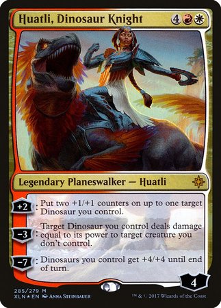 Huatli, Dinosaur Knight [Ixalan] | Exor Games Truro