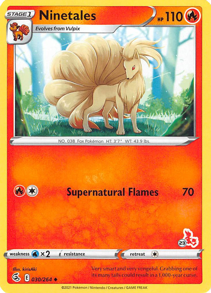 Ninetales (30/264) (Cinderace Stamp #23) [Battle Academy 2022] | Exor Games Truro