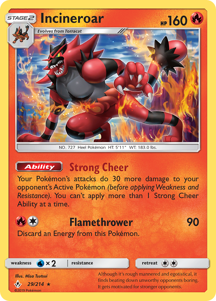 Incineroar (29/214) [Sun & Moon: Unbroken Bonds] | Exor Games Truro