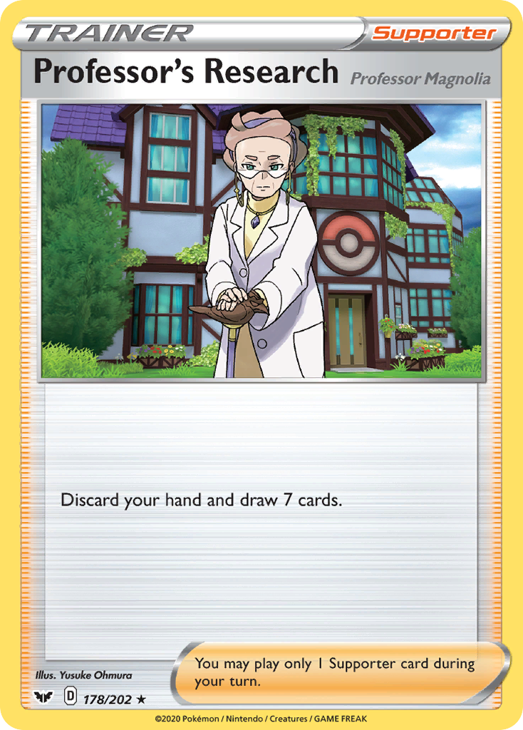 Professor's Research (178/202) (Professor Magnolia) [Sword & Shield: Base Set] | Exor Games Truro