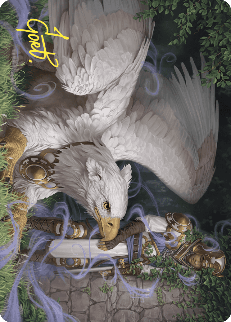Dutiful Griffin Art Card (Gold-Stamped Signature) [Wilds of Eldraine Art Series] | Exor Games Truro