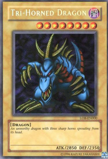 Tri-Horned Dragon [LOB-EN000] Secret Rare | Exor Games Truro