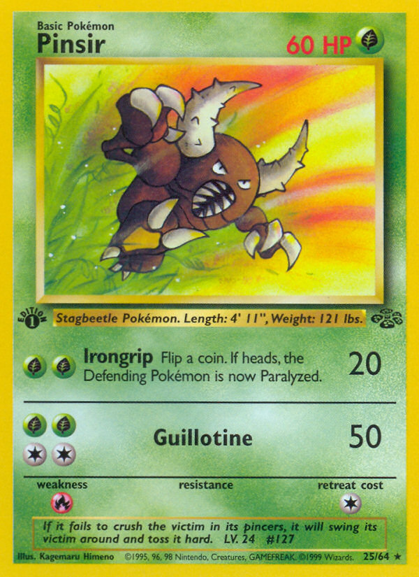 Pinsir (25/64) [Jungle 1st Edition] | Exor Games Truro