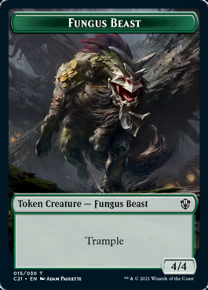 Demon // Fungus Beast Token [Commander 2021 Tokens] | Exor Games Truro