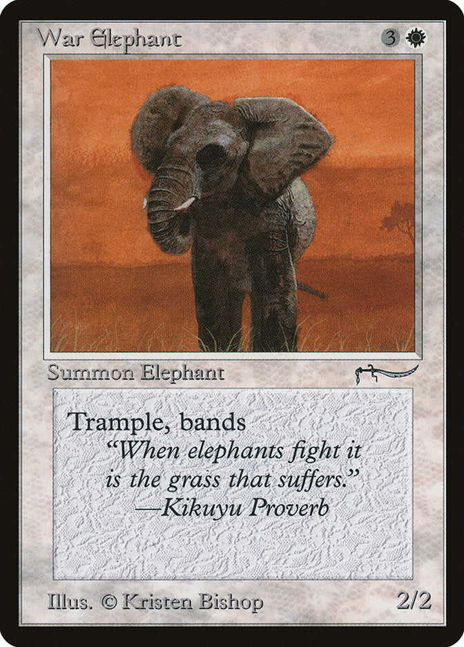 War Elephant (Dark Mana Cost) [Arabian Nights] | Exor Games Truro