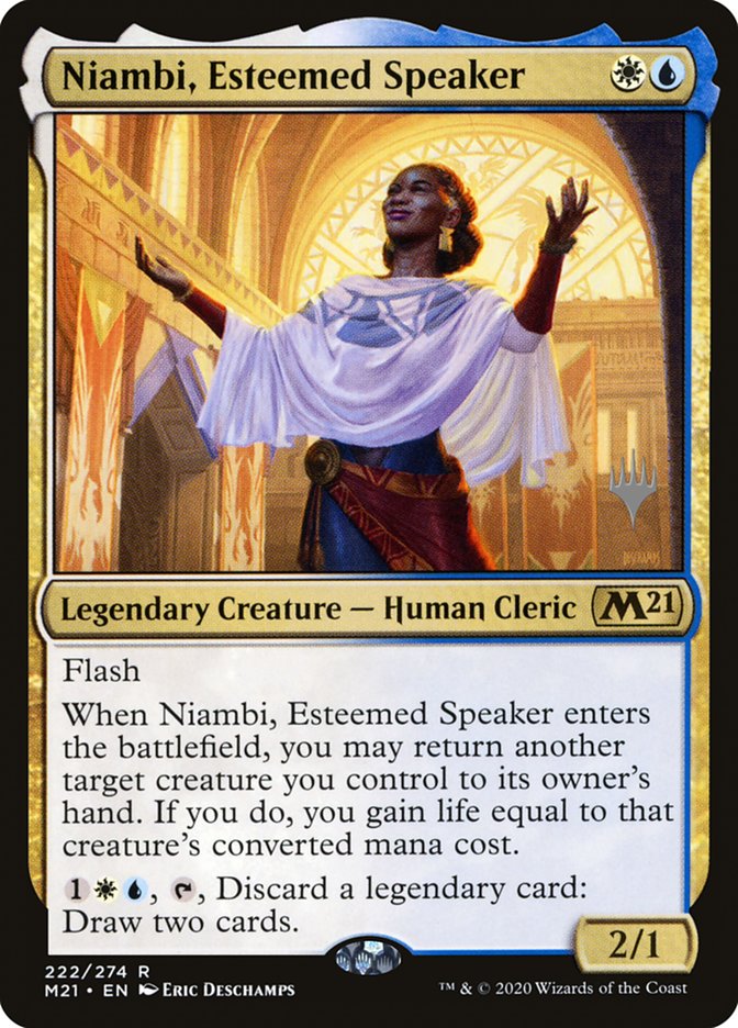 Niambi, Esteemed Speaker (Promo Pack) [Core Set 2021 Promos] | Exor Games Truro