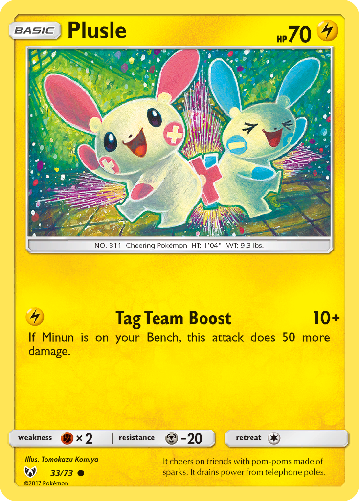 Plusle (33/73) [Sun & Moon: Shining Legends] | Exor Games Truro