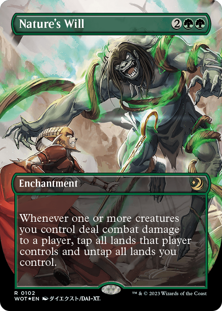 Nature's Will (Anime Borderless) (Confetti Foil) [Wilds of Eldraine: Enchanting Tales] | Exor Games Truro