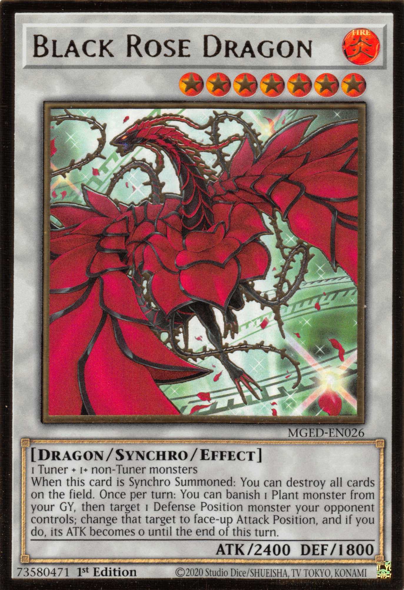 Black Rose Dragon (Alternate Art) [MGED-EN026] Gold Rare | Exor Games Truro