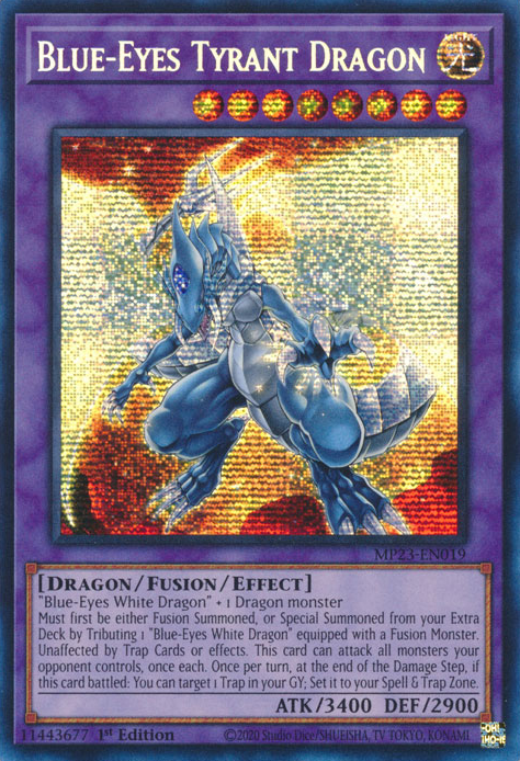 Blue-Eyes Tyrant Dragon [MP23-EN019] Prismatic Secret Rare | Exor Games Truro