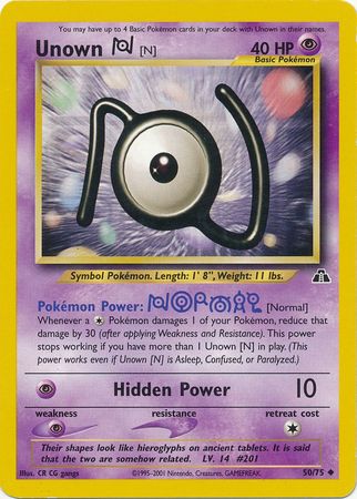 Unown [N] (50/75) [Neo Discovery Unlimited] | Exor Games Truro