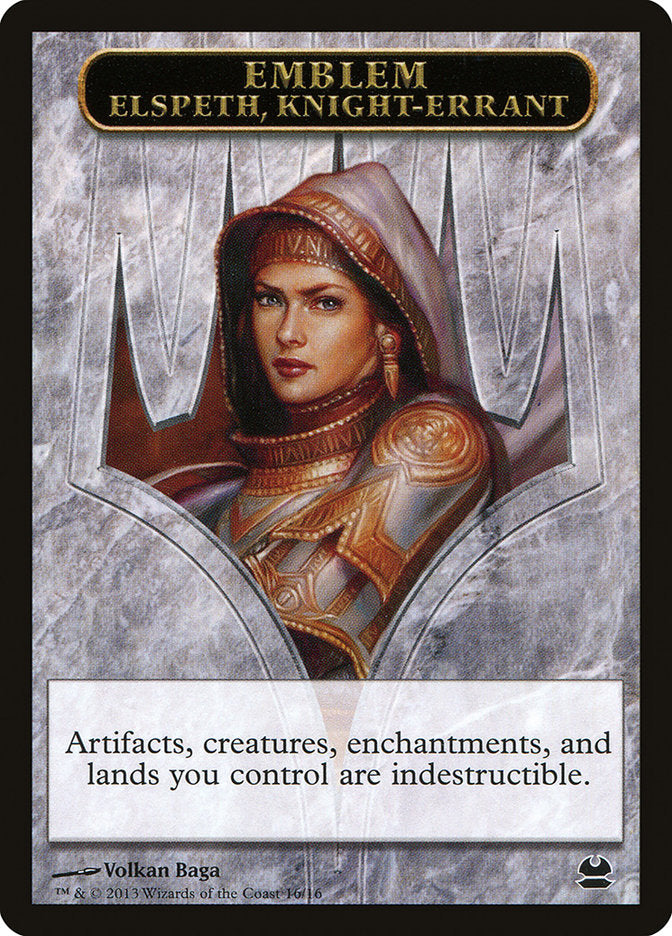 Elspeth, Knight-Errant Emblem [Modern Masters Tokens] | Exor Games Truro