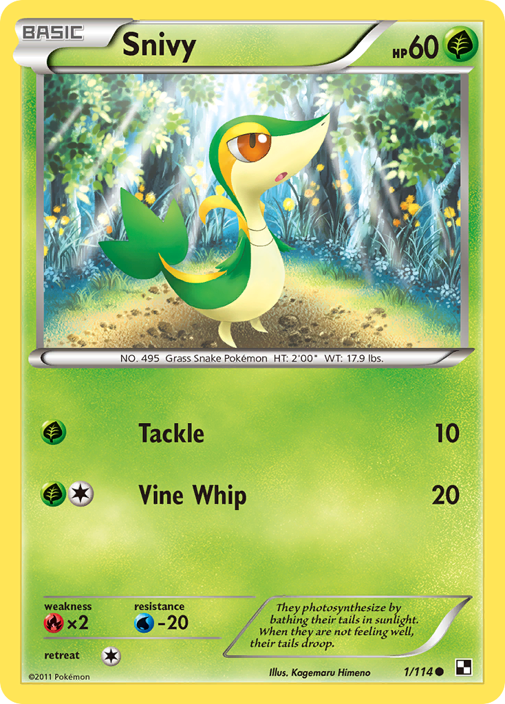 Snivy (1/114) (Cosmos Holo) [Black & White: Base Set] | Exor Games Truro