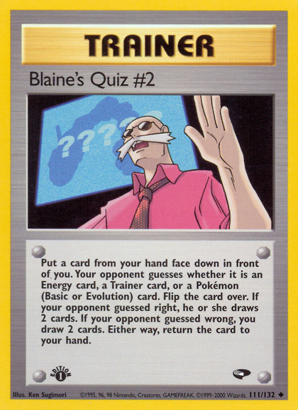 Blaine's Quiz #2 (111/132) [Gym Challenge 1st Edition] | Exor Games Truro