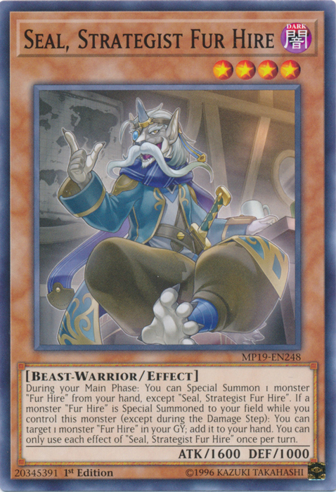 Seal, Strategist Fur Hire [MP19-EN248] Common | Exor Games Truro