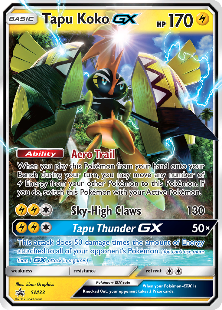 Tapu Koko GX (SM33) [Sun & Moon: Black Star Promos] | Exor Games Truro