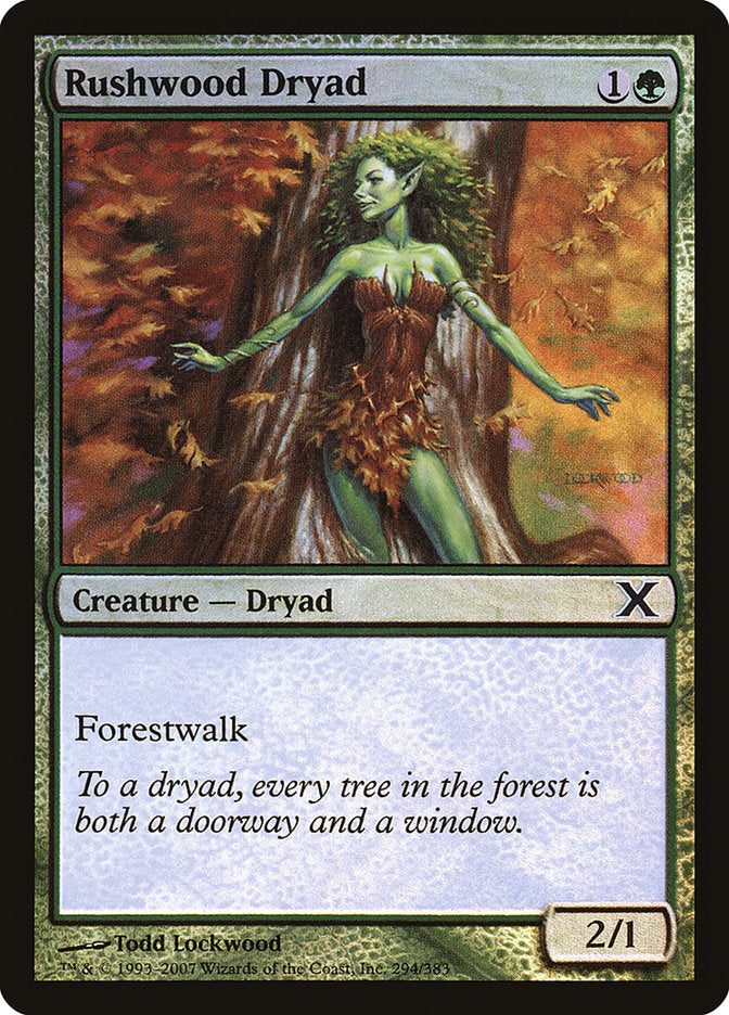 Rushwood Dryad (Premium Foil) [Tenth Edition] | Exor Games Truro