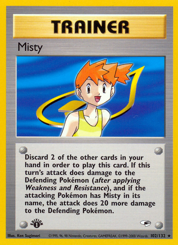 Misty (102/132) [Gym Heroes 1st Edition] | Exor Games Truro