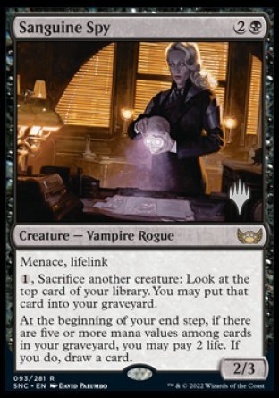 Sanguine Spy (Promo Pack) [Streets of New Capenna Promos] | Exor Games Truro