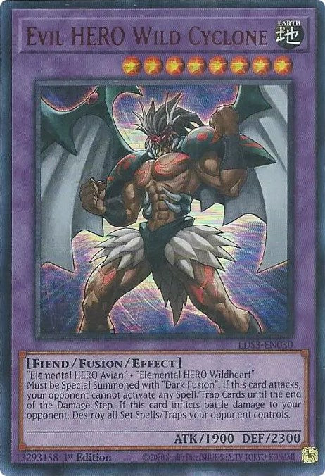 Evil HERO Wild Cyclone (Red) [LDS3-EN030] Ultra Rare | Exor Games Truro