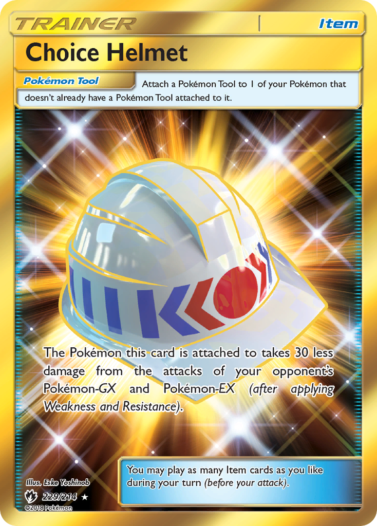 Choice Helmet (229/214) [Sun & Moon: Lost Thunder] | Exor Games Truro