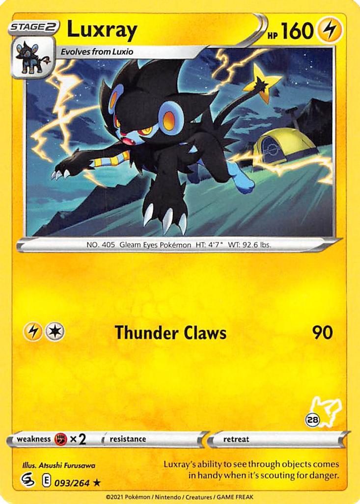 Luxray (093/264) (Pikachu Stamp #28) [Battle Academy 2022] | Exor Games Truro