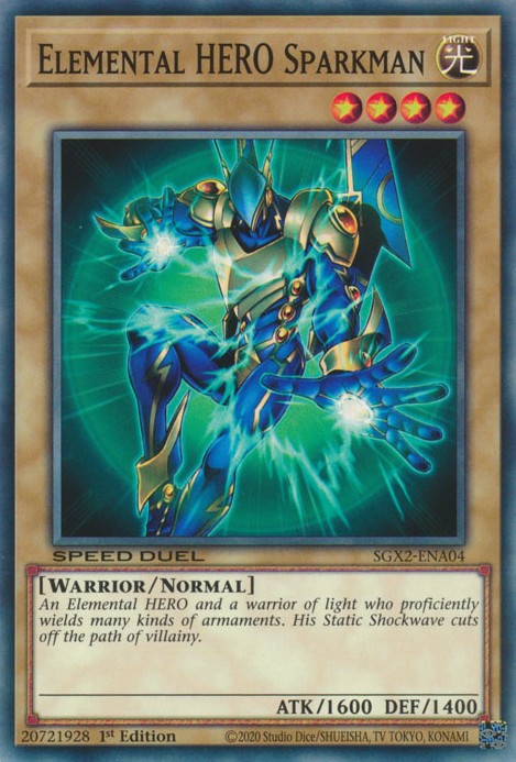 Elemental HERO Sparkman [SGX2-ENA04] Common | Exor Games Truro