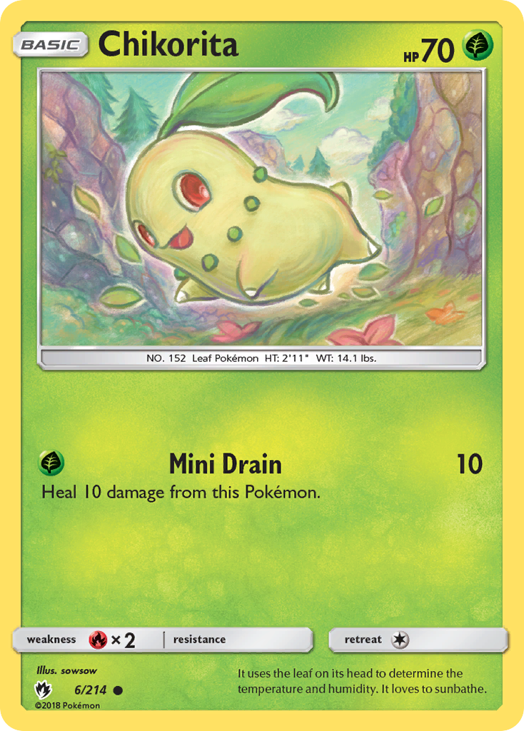 Chikorita (6/214) [Sun & Moon: Lost Thunder] | Exor Games Truro